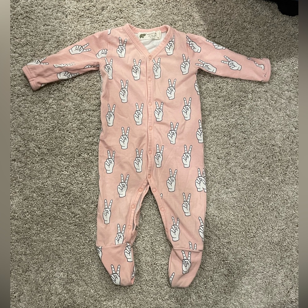 Monica and Andy Baby Girl Footed One Piece